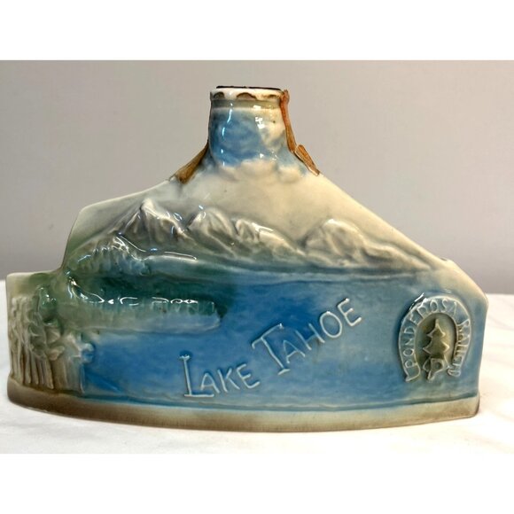 Vintage Ponderosa Ranch Nevada Lake Tahoe Ceramic Decanter With Stopper - Picture 4 of 6